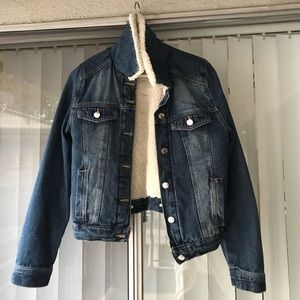 VICI faux Shearling Jean Jacket